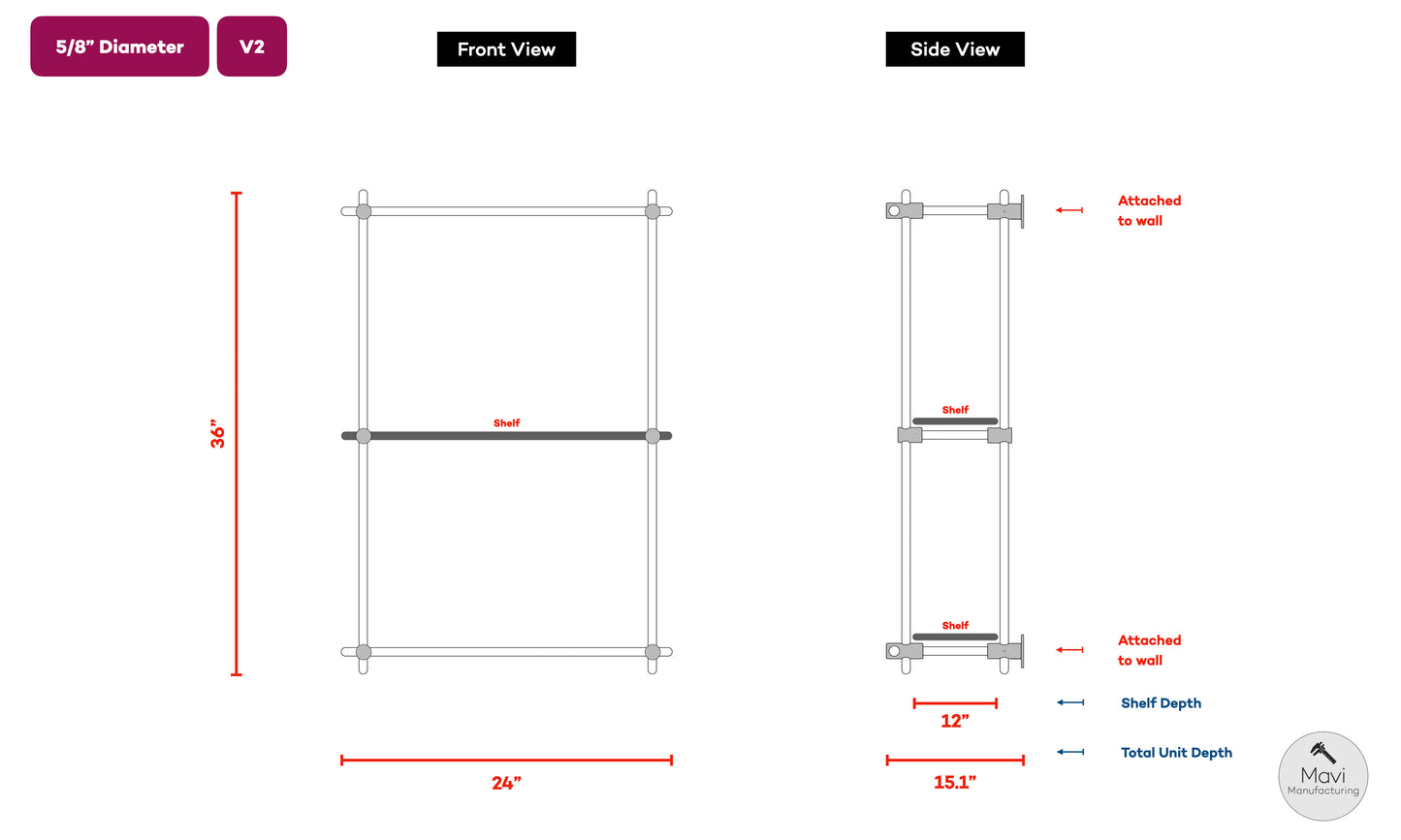 Custom brass shelving unit - 5/8"Dia. - Unlacquered Brushed Brass Finish (Kelly Benzer)