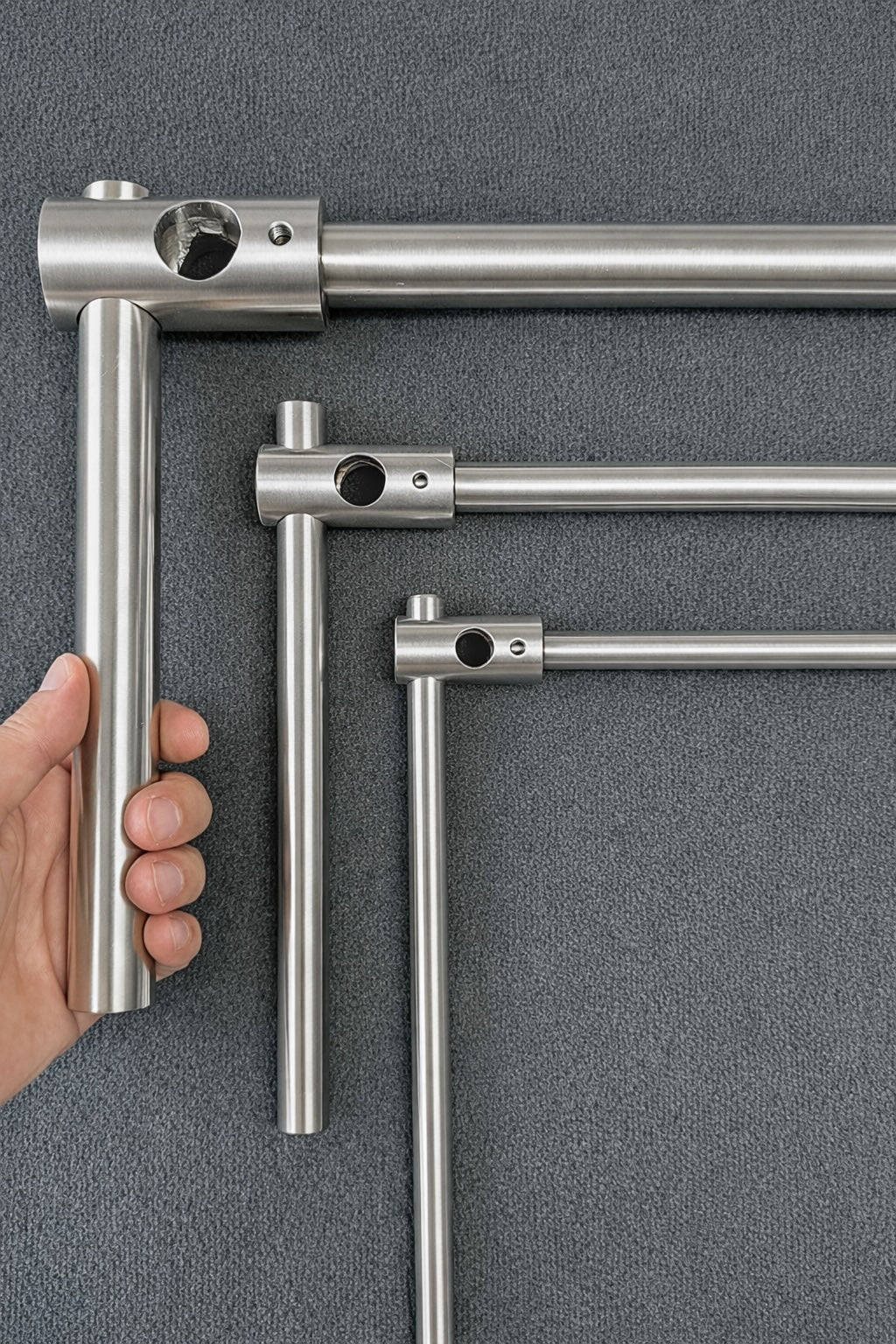 Custom Stainless Steel Pipes for Shelving Systems – Cut to Size | Brushed or Polished