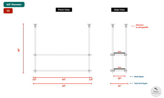 Custom brass shelving unit - 5/8"Dia. - Unlacquered Brushed Brass Finish (Vincent Rimanelli)