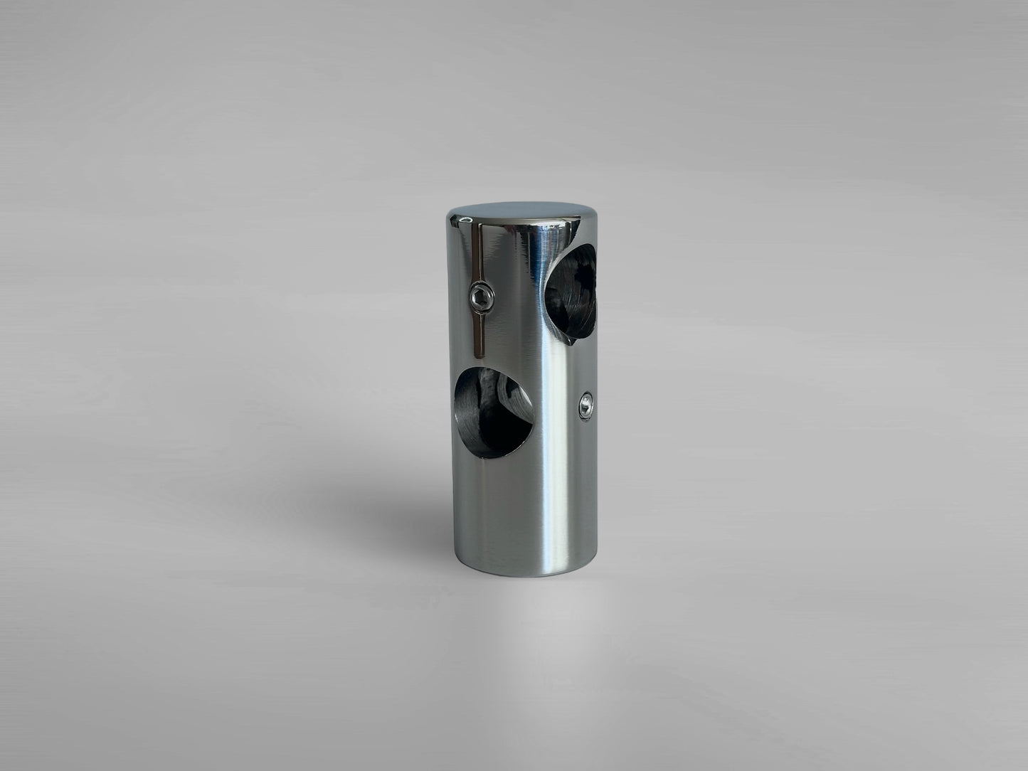 3-way Stainless Steel Pipe Fitting for Shelves and Furniture (5/8" diameter)