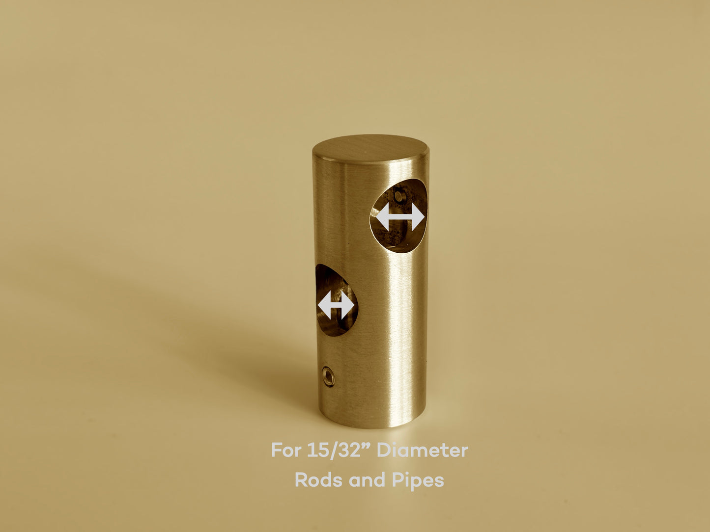 Type B – 3-Way Brass Pipe Connector for 15/32”, 5/8”, and 1” Diameter Pipes | Shelving Systems