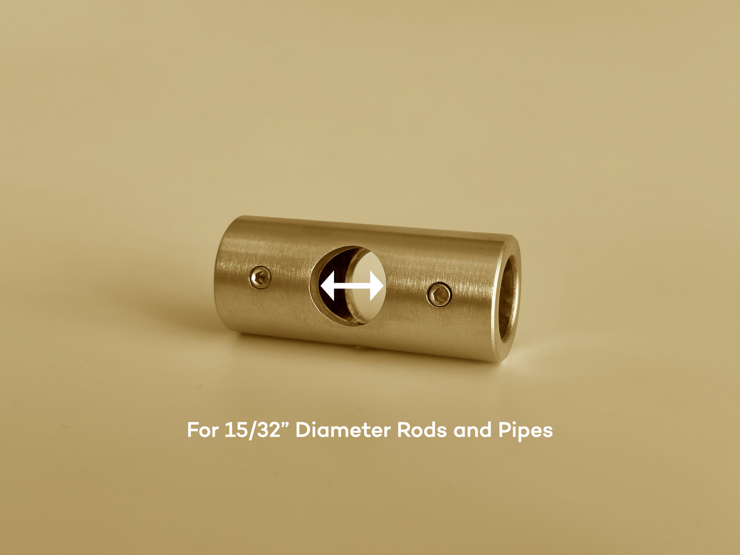 Type C - Brass Pass-Through 3-Way Pipe Connector | Solid Brass Fitting for Shelving