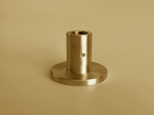 Type D - Brass Base Foot for Shelving & Freestanding Units | Solid Brass Pipe Support