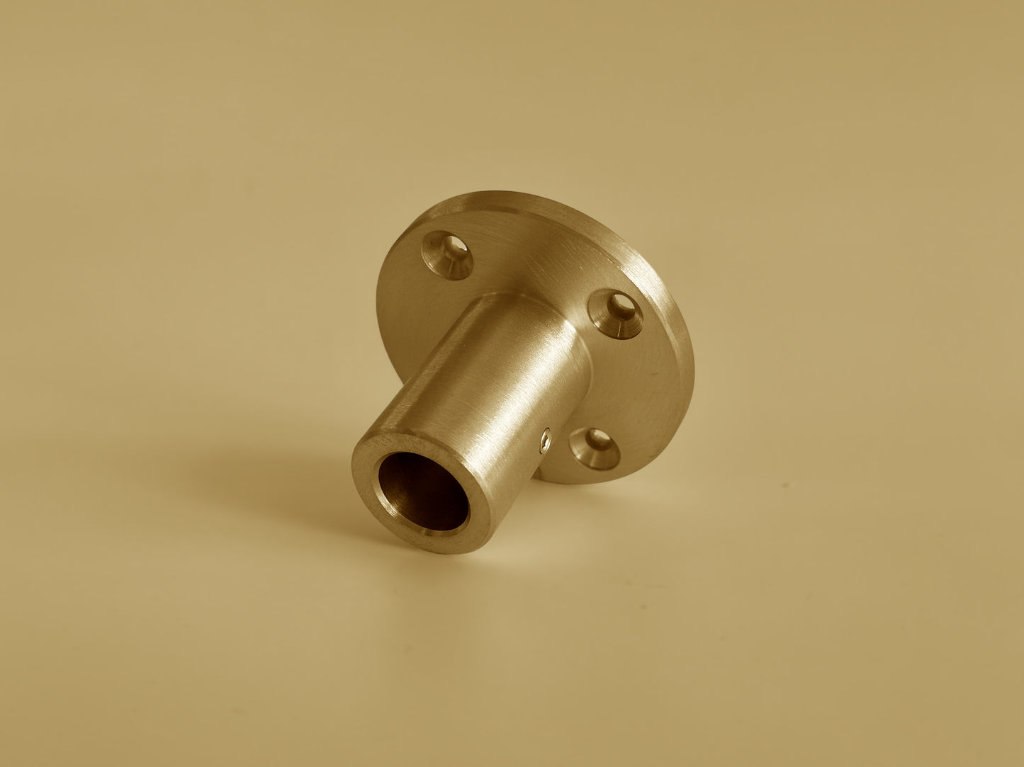 Type E - Brass Flange Mount for Pipe Shelving | Solid Brass Wall & Ceiling Support