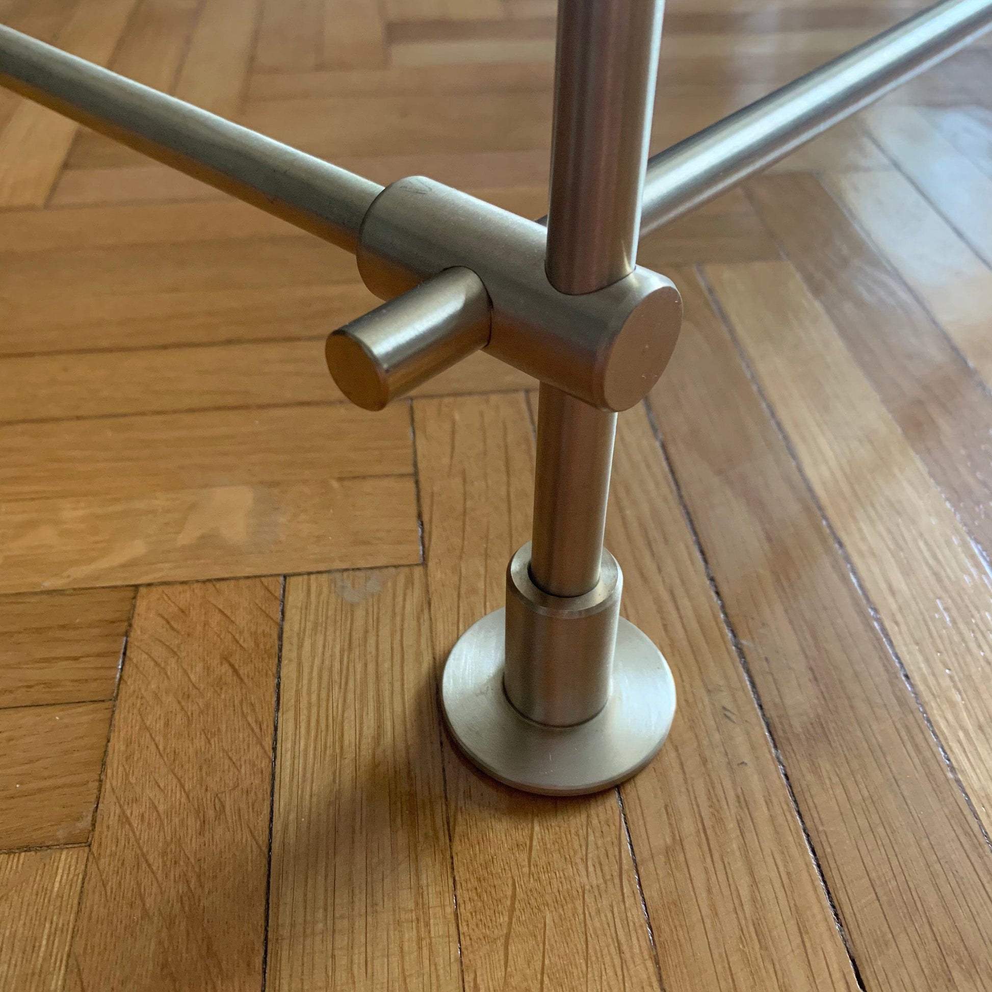 TYPE C - Unlacquered, satin brass fittings & brackets Brassshelf