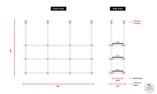 Custom brass shelving unit - 5/8"Dia. - Unlacquered Satin/Brushed Brass Finish (Thad Watkins)