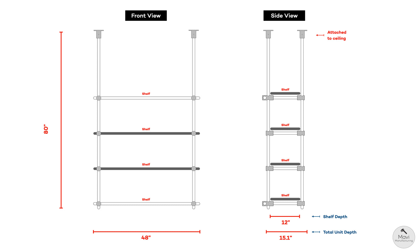 Custom brass shelving unit - 5/8"Dia. - Unlacquered Brushed Brass Finish (Tim Kehrli)