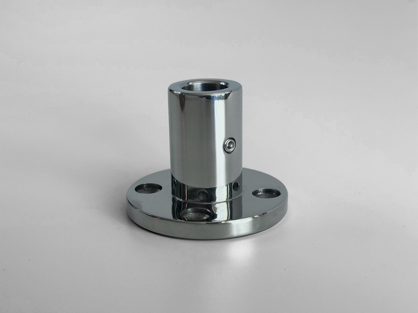 Stainless Steel Flange (TYPE E-P) | 1.8" Tall, 2.4" Base | For 5/8" Rods, Secure Wall Mount