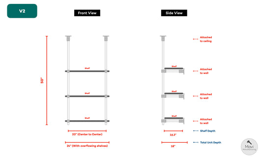 Custom brass shelving unit (Claas.)