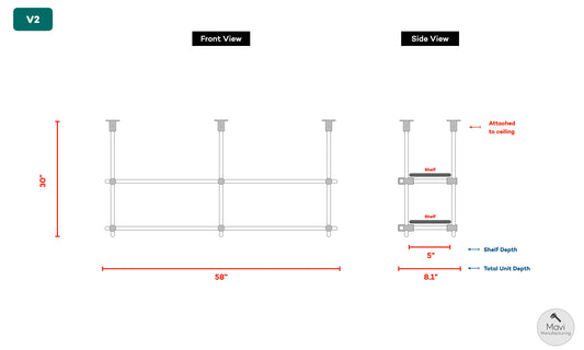 Custom brass shelving unit - 5/8"Dia. - Unlacquered Satin/Brushed Brass Finish (Fred Raymond)