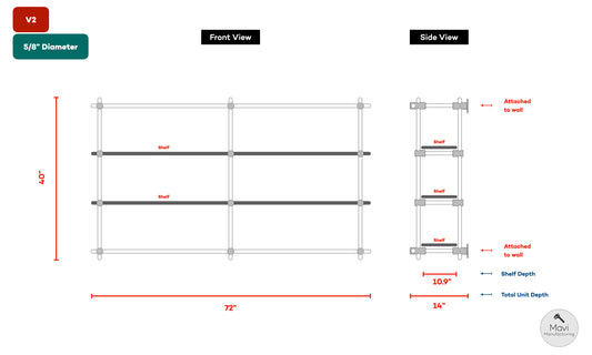 Custom brass shelving unit - 5/8"Dia. - Unlacquered Brushed Brass Finish (Gergana Mileva)