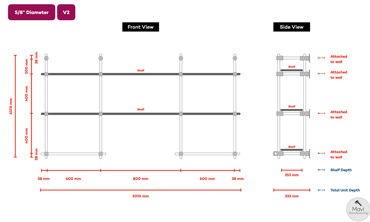 Custom brass shelving unit - 5/8"Dia. - Unlacquered Brushed Brass Finish (Mike Hiltz)