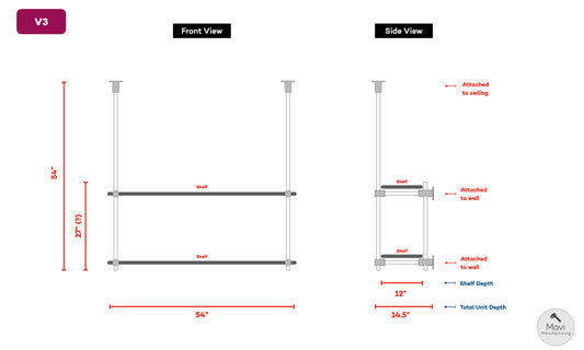 Custom brass shelving unit- 5/8"Dia -  (Wesley S.)