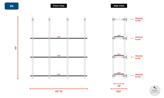 Custom brass shelving unit (J.S.)