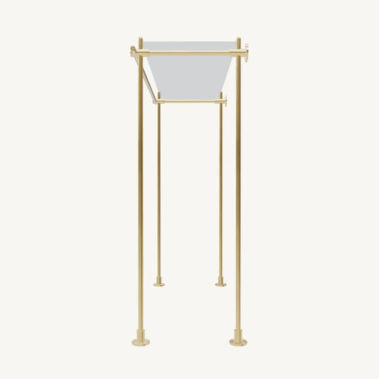 Wall-to-Floor/Countertop Brass Shelving System