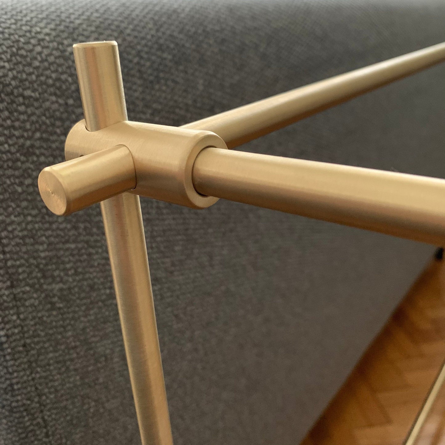TYPE E - Unlacquered, satin brass fittings & brackets Brassshelf 